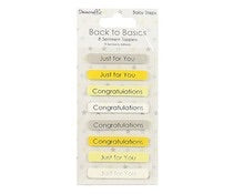 Dovecraft Back to Basics BABY STEPS SENTIMENT TOPPERS