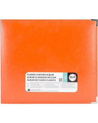 We R Classic Leather Album ORANGE SODA 12&quot;X12&quot; D Ring Memory Scrapbook