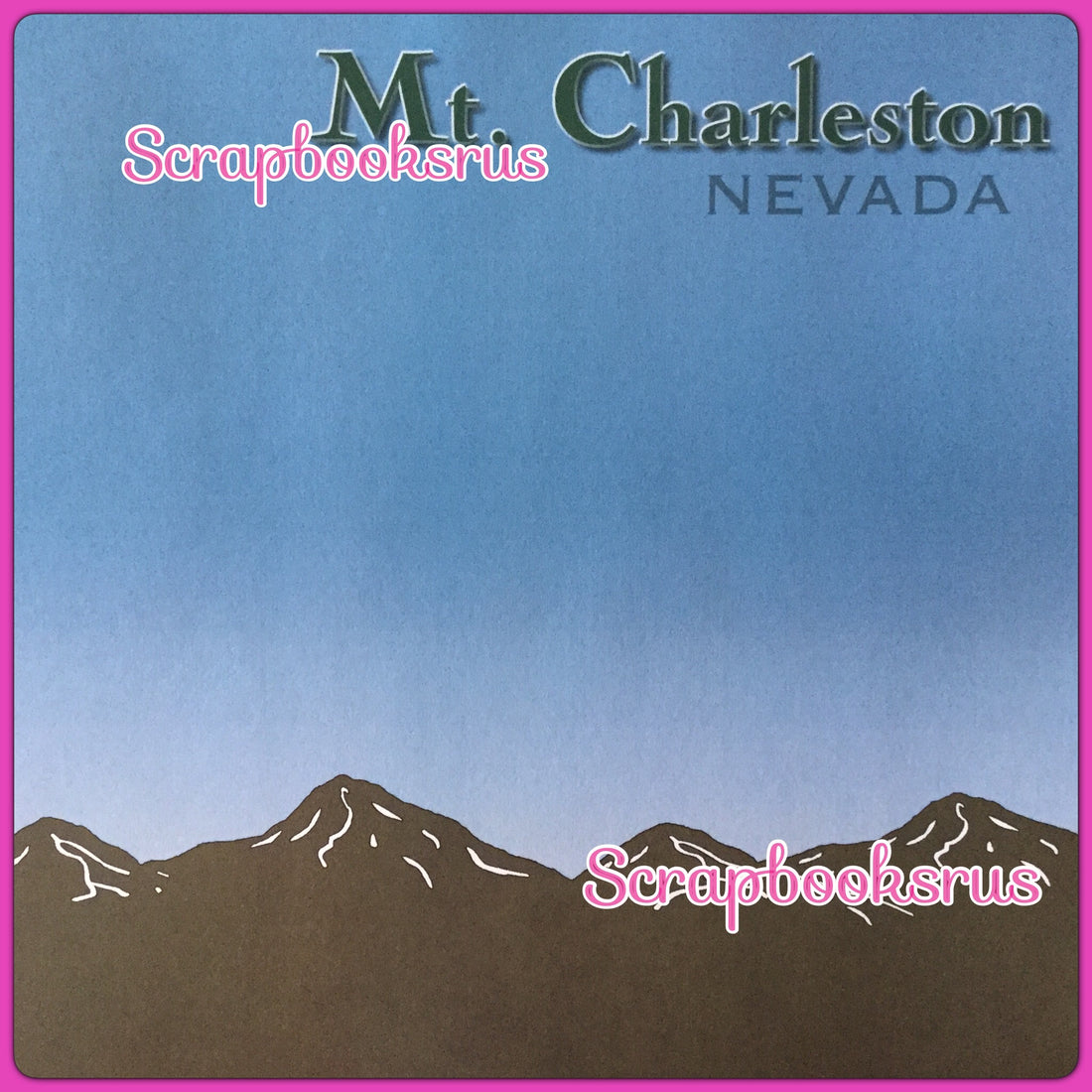 NeoMt. Charleston Las Vegas Nevada 12x12 Scrapbook Paper