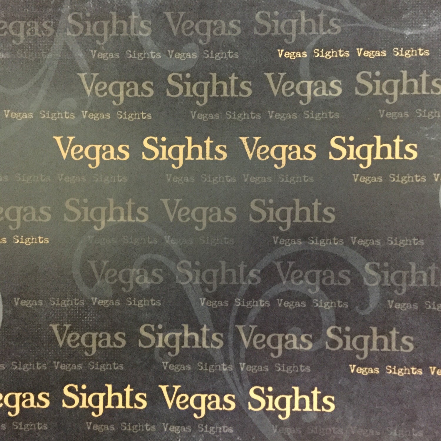 Old Antique Words VEGAS SIGHTS 12&quot;X12&quot; Custom Travel Paper Sheet