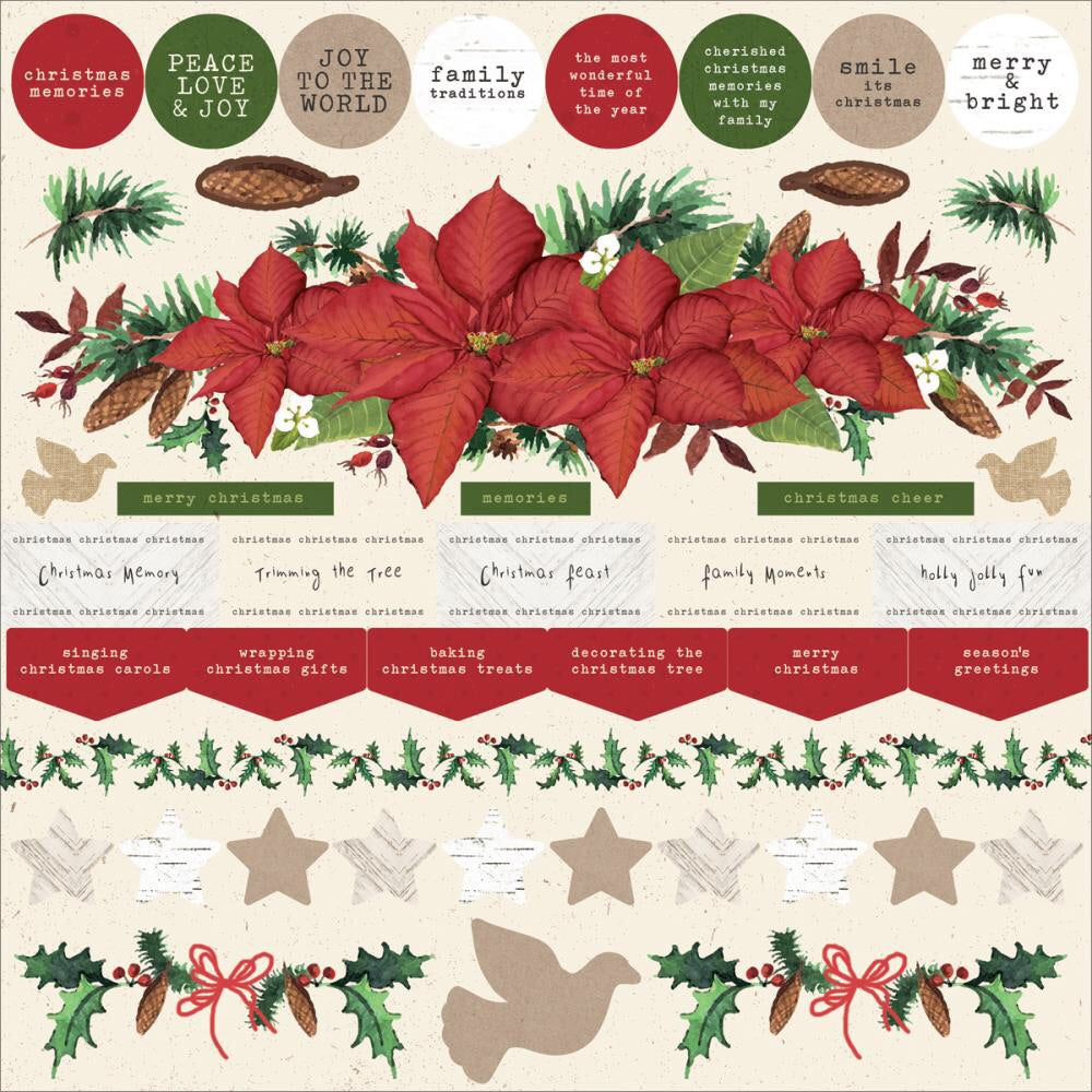 Kaisercraft HOME FOR CHRISTMAS 12X12 Sticker Sheet