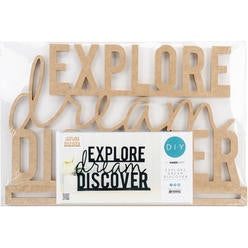 Kaisercraft EXPLORE DREAM DISCOVER Wall Art 3D Wood DIY 2 pc