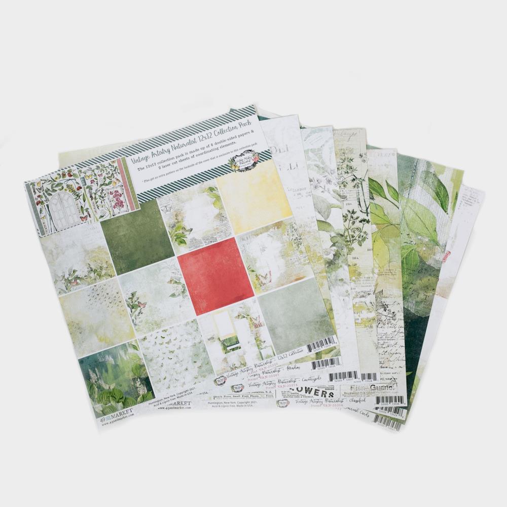 49 and Market Vintage Artistry NATURALIST 12x12 Collection Pack
