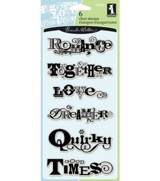 Inkadinkado SCRAPBOOK PHRASES Clear Stamps 6pc - Scrapbook Kyandyland