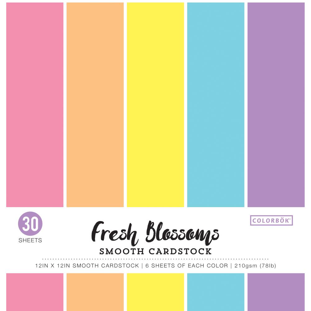 CopyColorbok 12”x12” Smooth Cardstock FRESH BLOSSOMS 30 Sheets Scrapbookrus