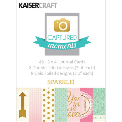 Kaisercraft Captured Moments SPARKLE! CARDS Journal Life 3&quot;X4&quot;