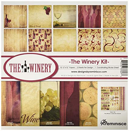 Reminisce THE WINERY 12"X12" Kit Scrapbook Paper Pack 10 pc. Scrapbooksrus