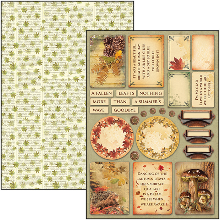 Ciao Bella THE SOUND OF AUTUMN A4 Paper Pad 9 sheets Scrapbooksrus