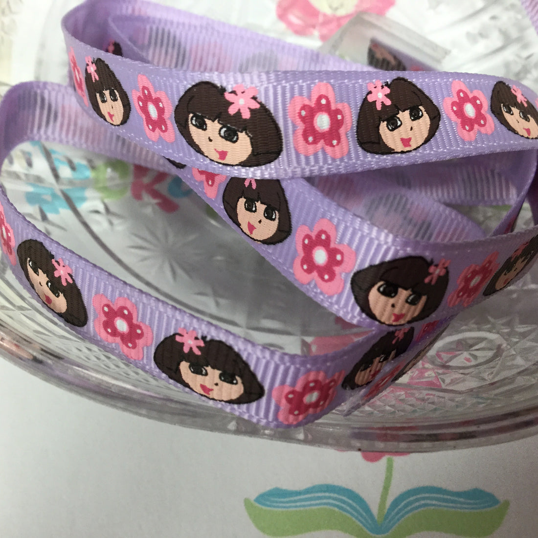 Dora the Explorer Cartoon Character Ribbon 1 yard Scrapbooksrus Scrapbook Store