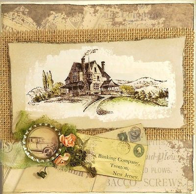 LaBlanche COUNTRY ESTATE Victorian Mounted Stamp