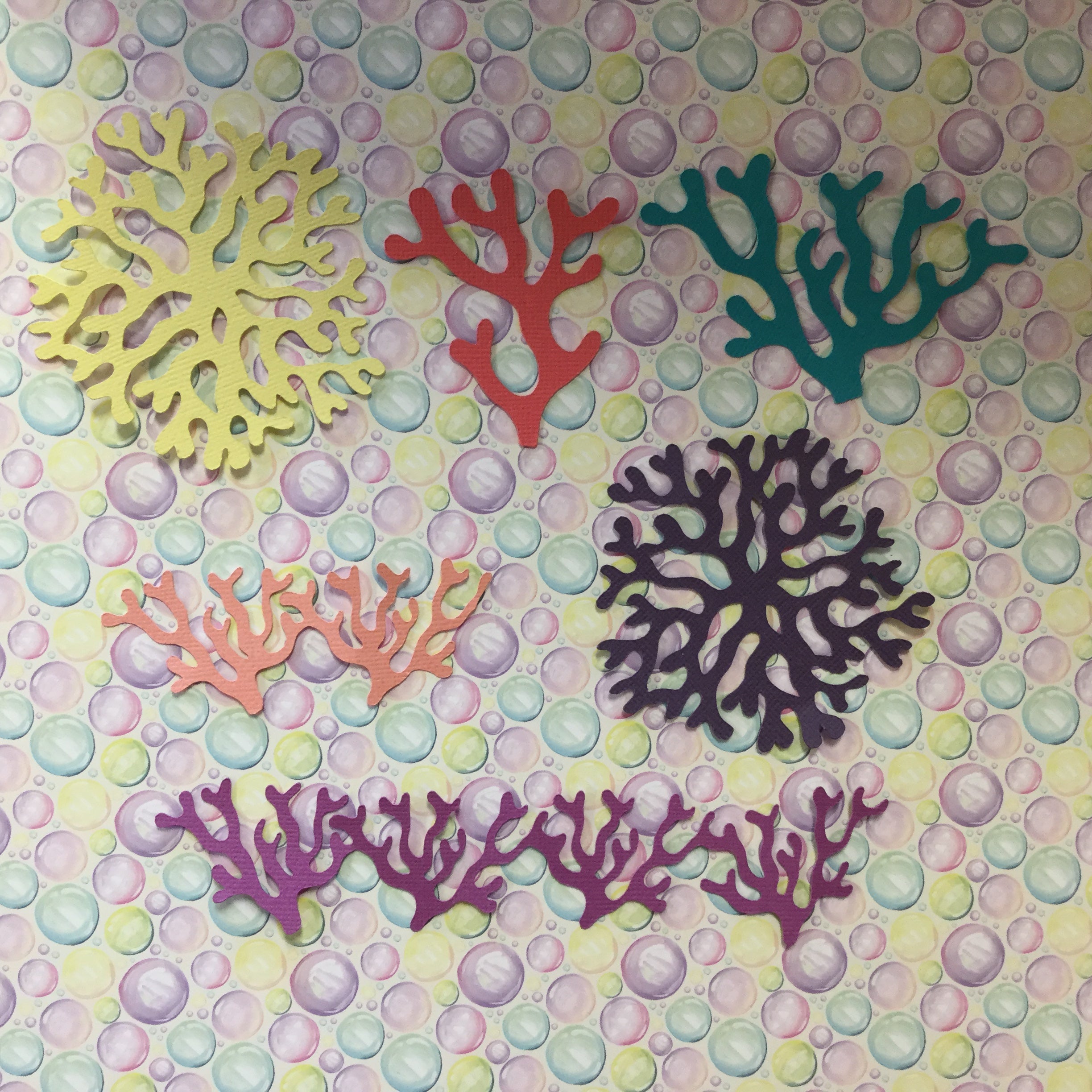 CORAL Scrapbook Die Cuts