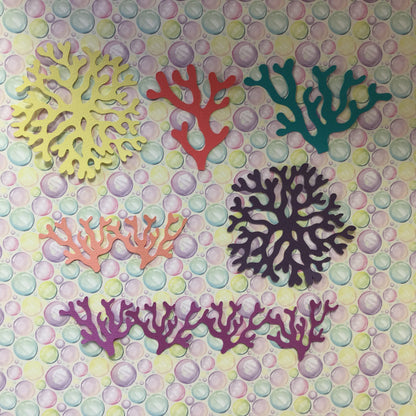 CORAL Scrapbook Die Cuts