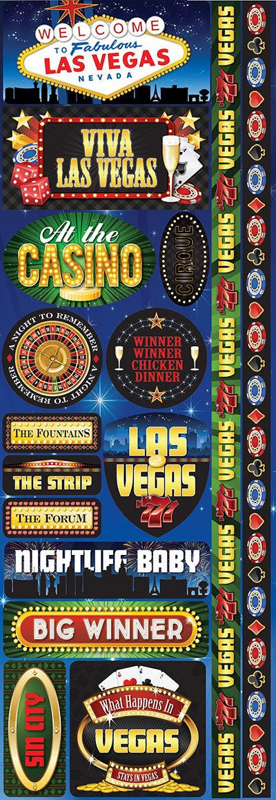 Reminisce Signature Series LAS VEGAS Sticker @scrapbooksrus