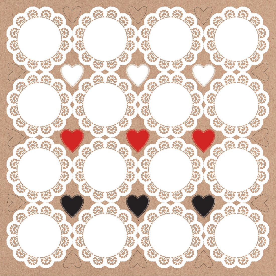 Kaisercraft Mix Match DOILIES Sticker Sheet 12x12