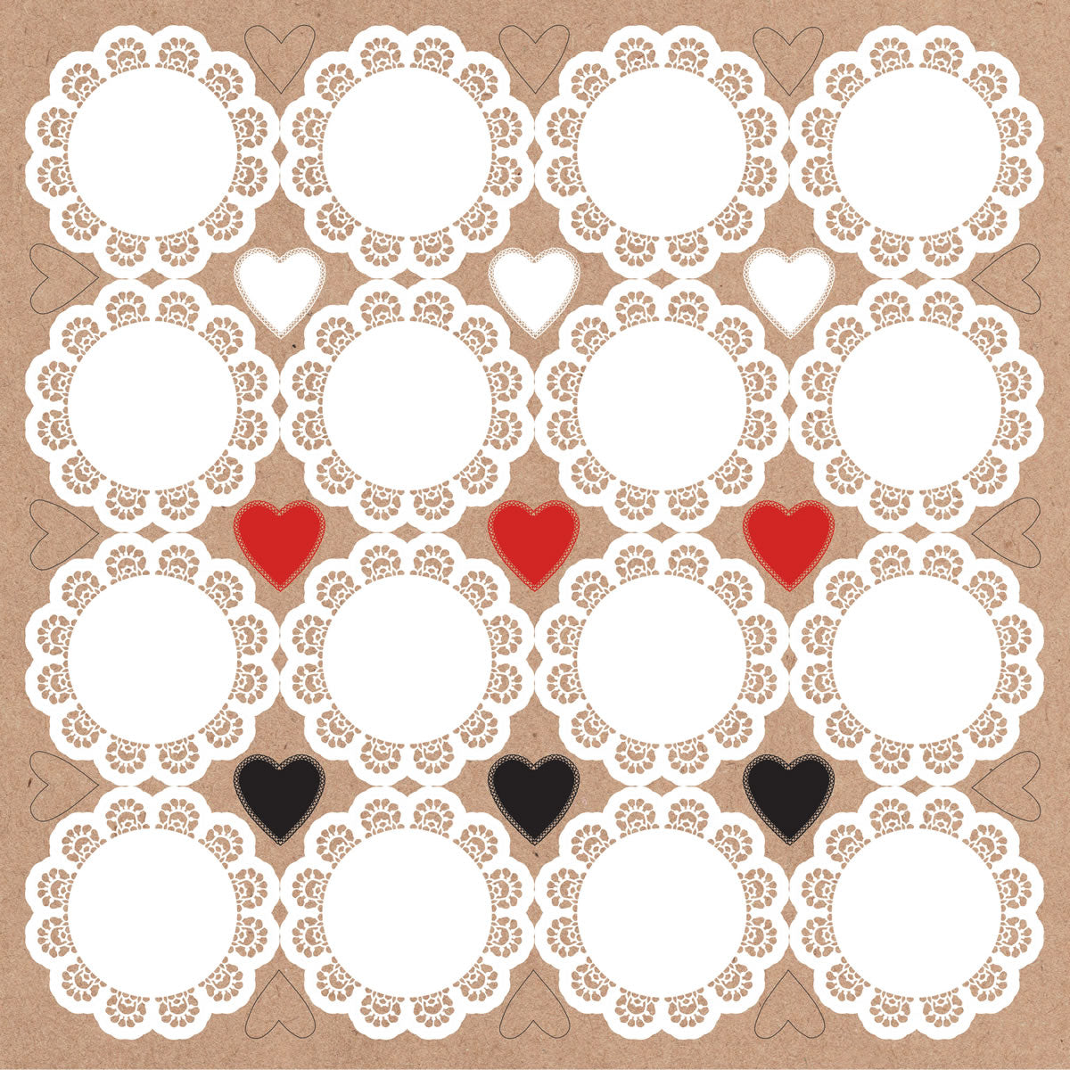 Kaisercraft Mix Match DOILIES Sticker Sheet 12x12