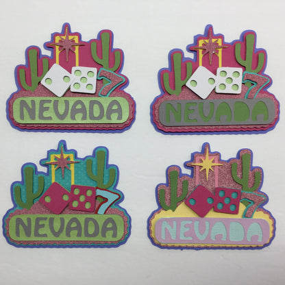 NEVADA STATE TITLE Die Cut Scrapbook Embellishment