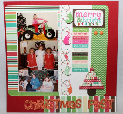 Echo Park HOLLY JOLLY CHRISTMAS 12&quot;X12&quot; Cardstock Paper - Scrapbook Kyandyland