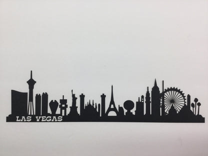 LAS VEGAS SKYLINE Black Border Strip Laser Cuts LV