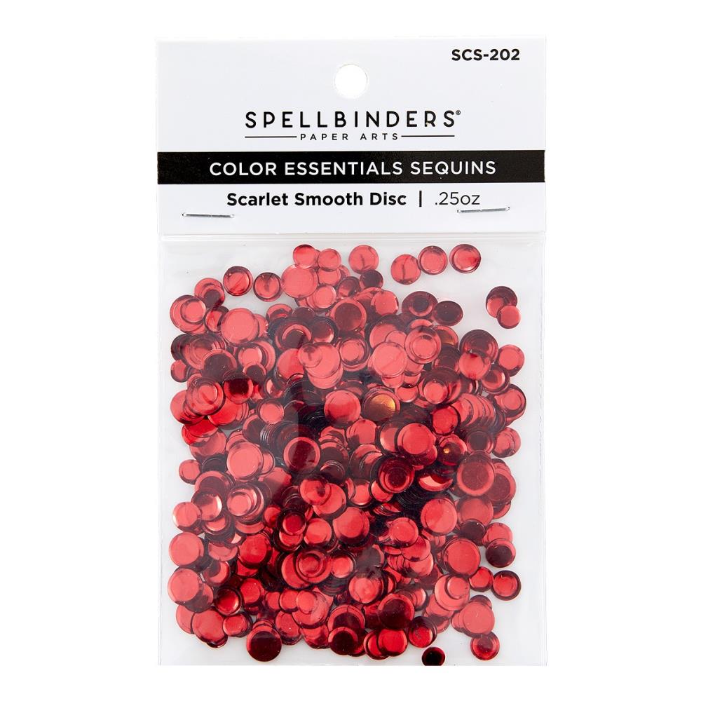 Spellbinders Smooth Disc SEQUINS SCARLET .25oz 3 sizes