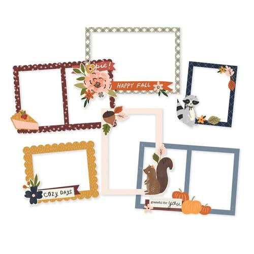 Simple Stories COZY DAYS Fall Chipboard Frames 6pc