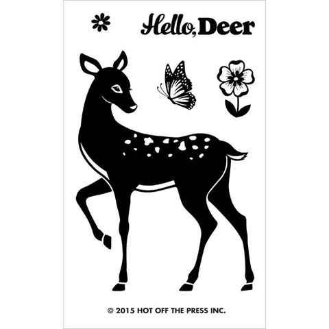 Small Stamps DEER Clear Acrylic Stamp 1pc