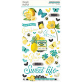Simple Stories Simple Vintage Lemon Twist Chipboard Stickers 41pc Scrapbooksrus