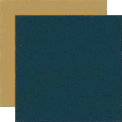 Echo Park DARK BLUE GOLD 12”X12” Scrapbook Paper