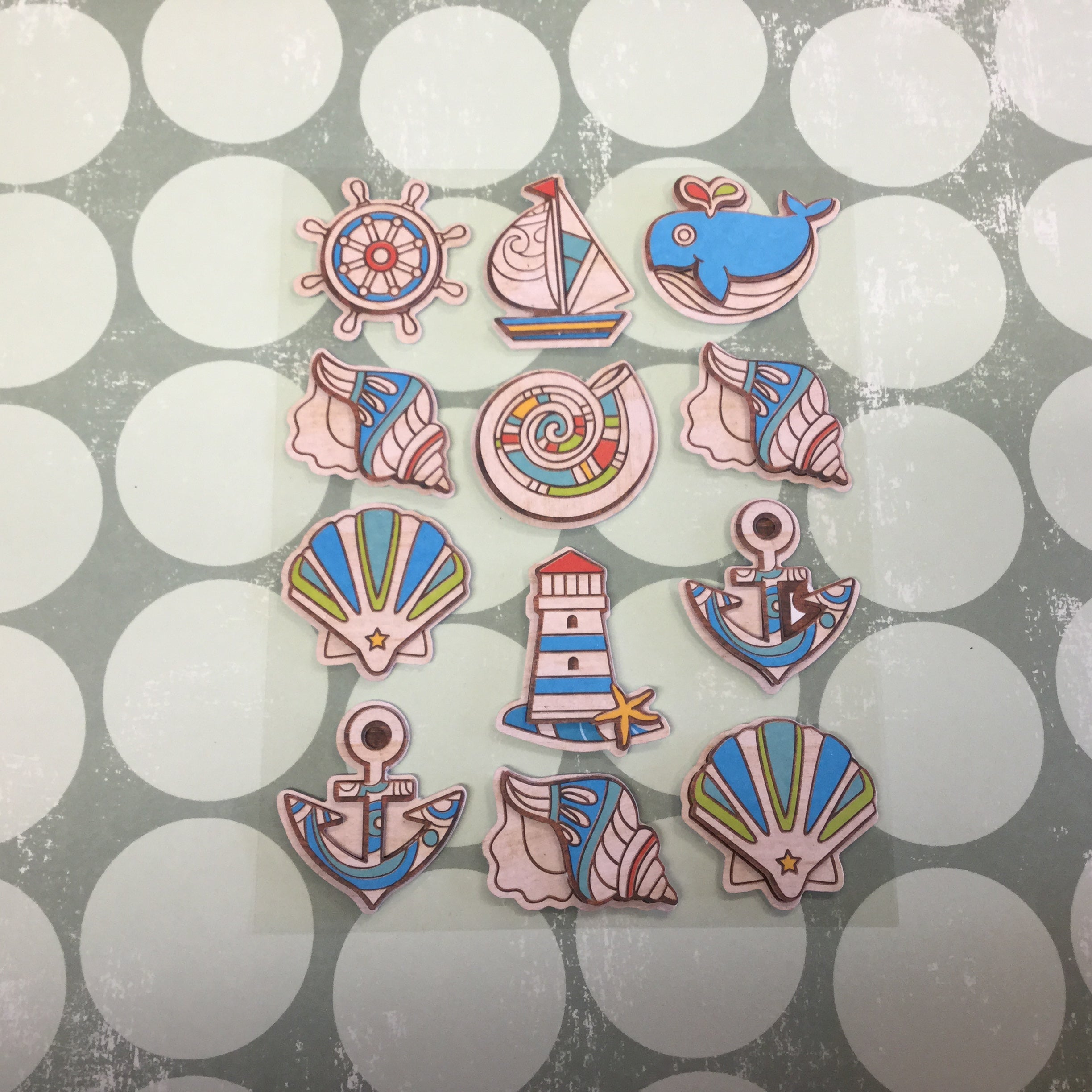 Crafter’s Square SEA SIDE  Wood Pop-Up Stickers Scrapbookrus