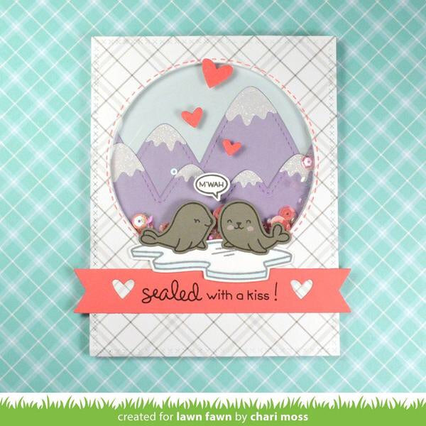 Lawn Fawn SEALED WITH A KISS Custom Craft Dies 3 pc Scrapbooksrus