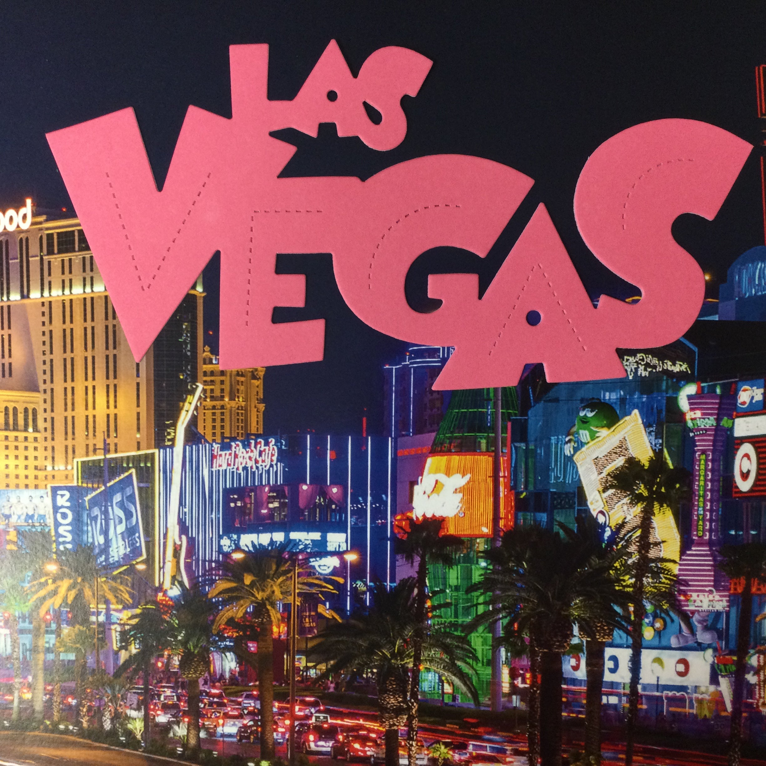 LAS VEGAS 1pc DieCut Large Scrapbook Die Cut Title