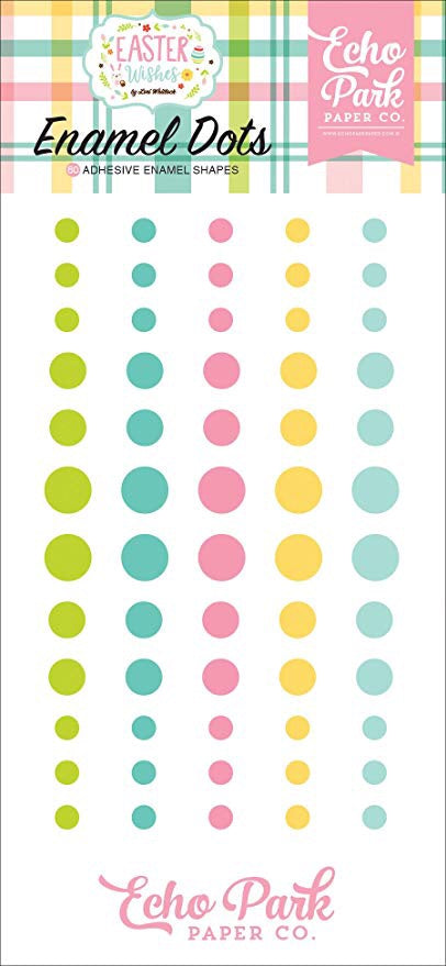 Echo Park EASTER WISHES Enamel Dots 60 pc Scrapbooksrus