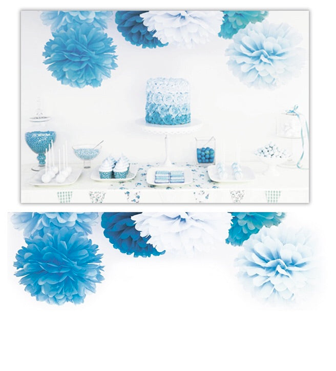 Kaisercraft Tissue Paper Pom Poms BUBBLEBUM Blue