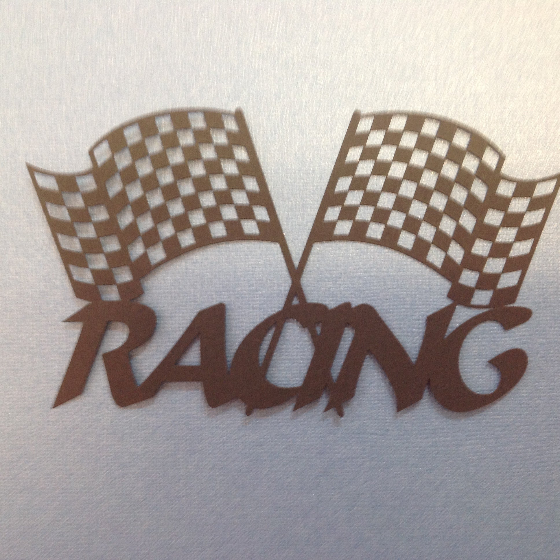 Racing Custom Laser Cuts RACING FLAGS 1pc - Scrapbook Kyandyland