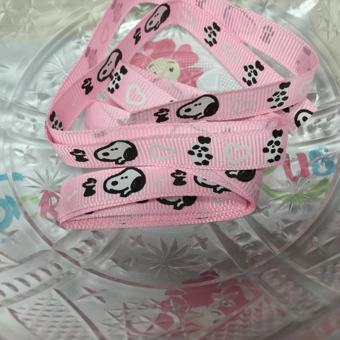 Snoopy Pink Hearts Character Ribbon 3/8” Scrapbooksrus