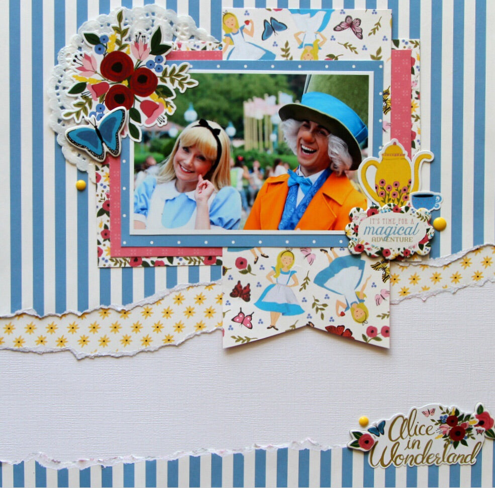 Echo Park Alice In Wonderland DREAM BIG 12"x12" Paper Scrapbooksrus