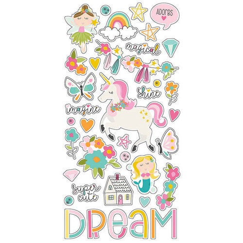 Simple Stories DREAM BIG Chipboard Stickers 37pc Scrapbooksrus