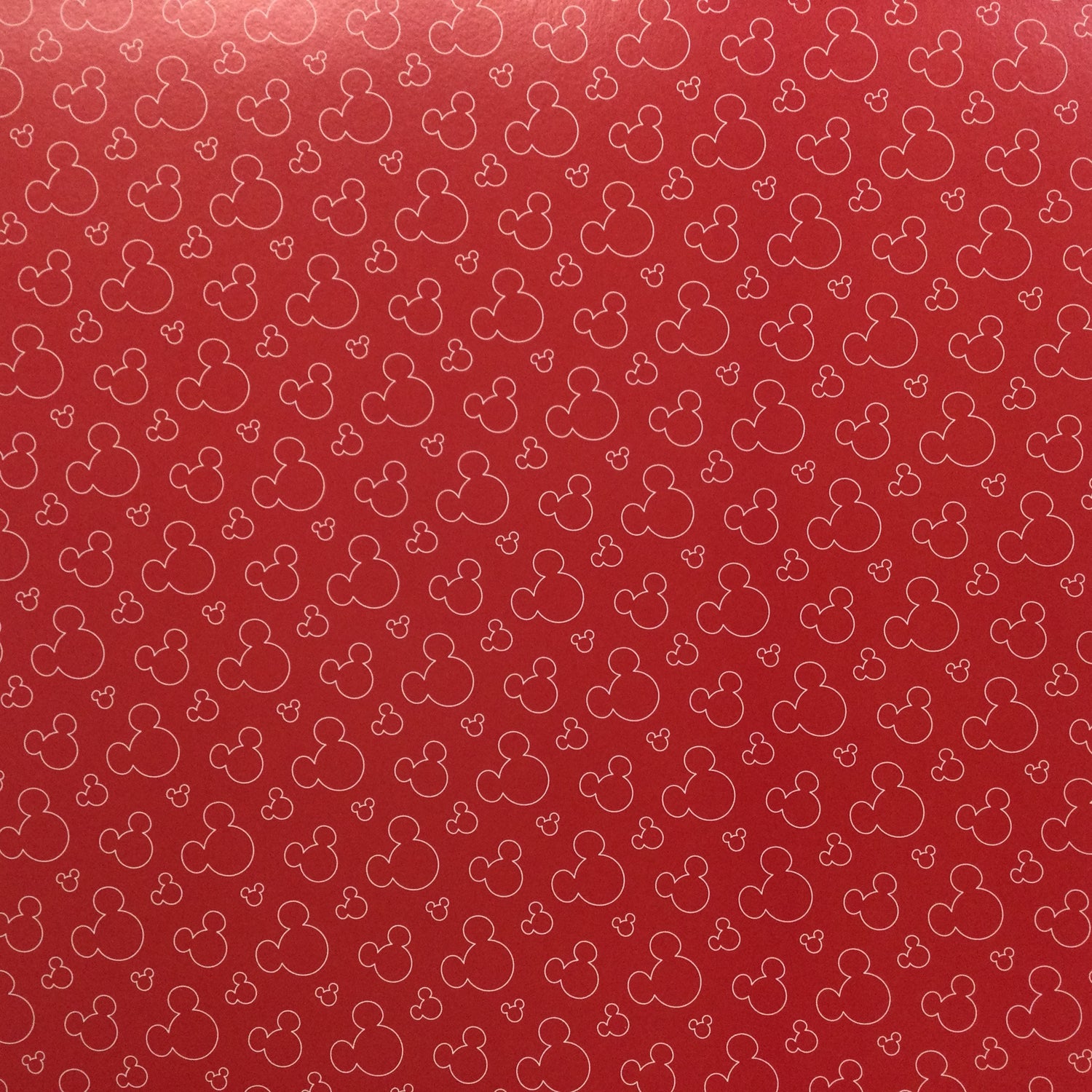 Disney MAGICAL EARS Mickey Head Red 12&quot;X12&quot; Scrapbook Paper Scrapbooksrus