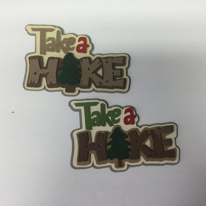 . TAKE A HIKE Camping Scrapbook Die Cut Embellishment Scrapbookrus