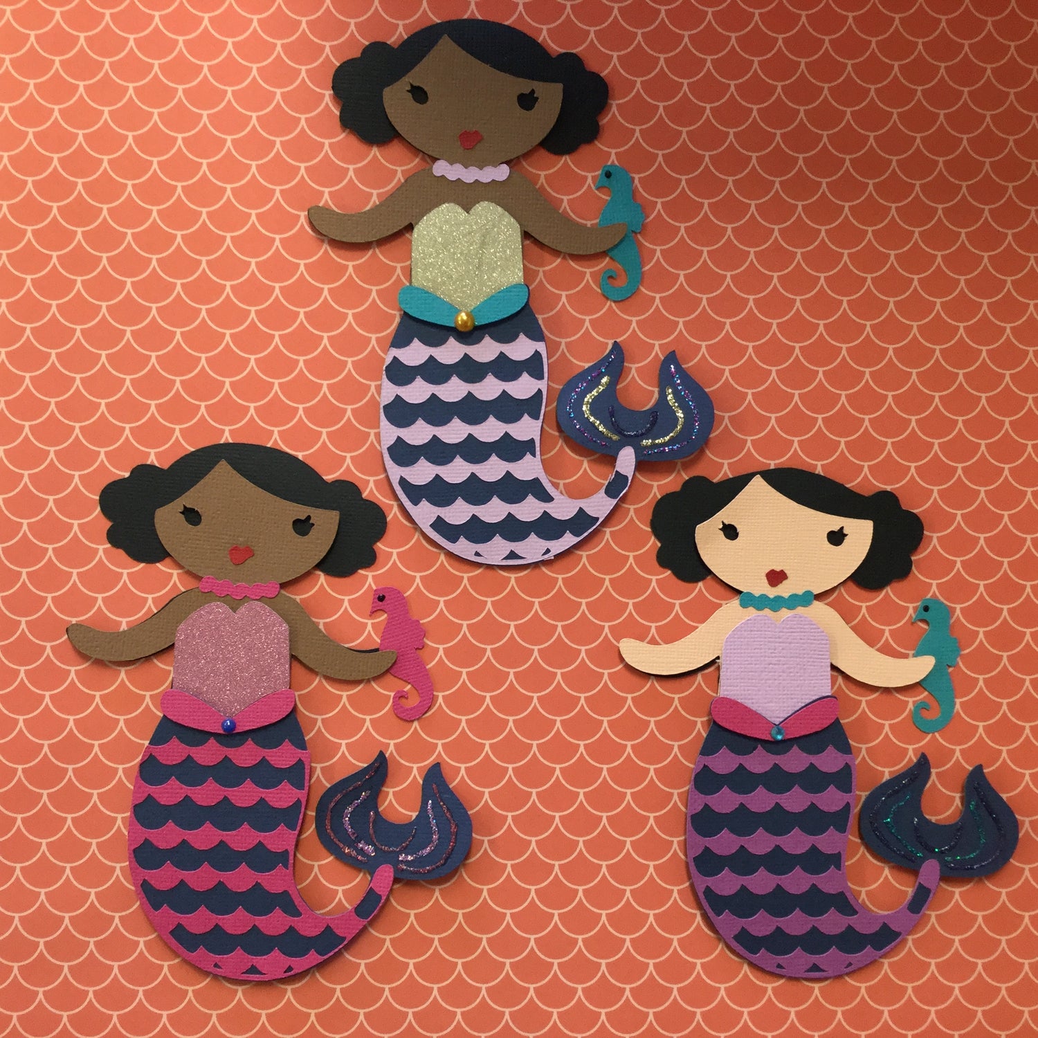 MERMAID Scrapbook Die Cut Embellishment