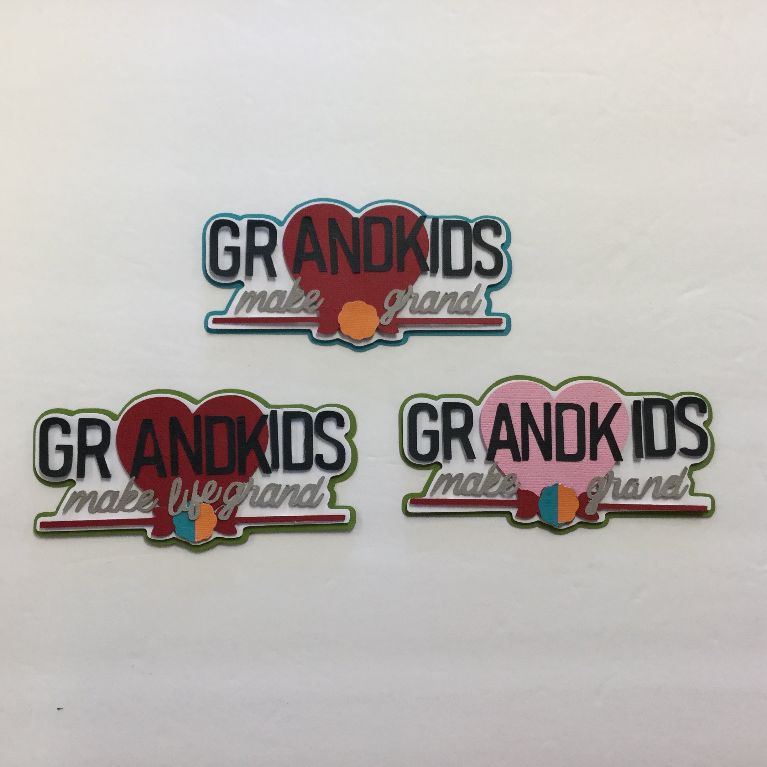 GRANDKIDS MAKE LIFE GRAND Scrapbook Die Cut Embellishment Scrapbookrus