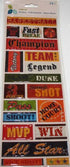 Basketball Momenta GAME ON Puffy Word Stickers 19pc - Scrapbook Kyandyland