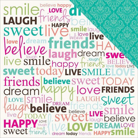 Kaisercraft Fly Free BESTIE 12"X12" Scrapbook Paper