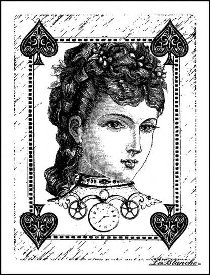 LaBlanche SWEET POKER FACE 3&quot;X4&quot; Silicon Mounted Stamp