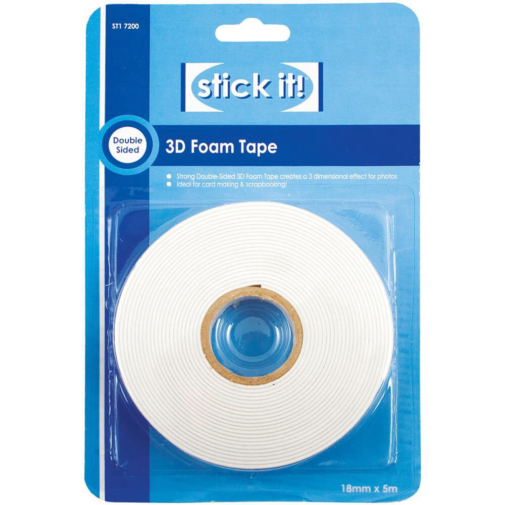 Docrafts STICK IT 3D Foam Tape 18mm X 5m - Scrapbook Kyandyland