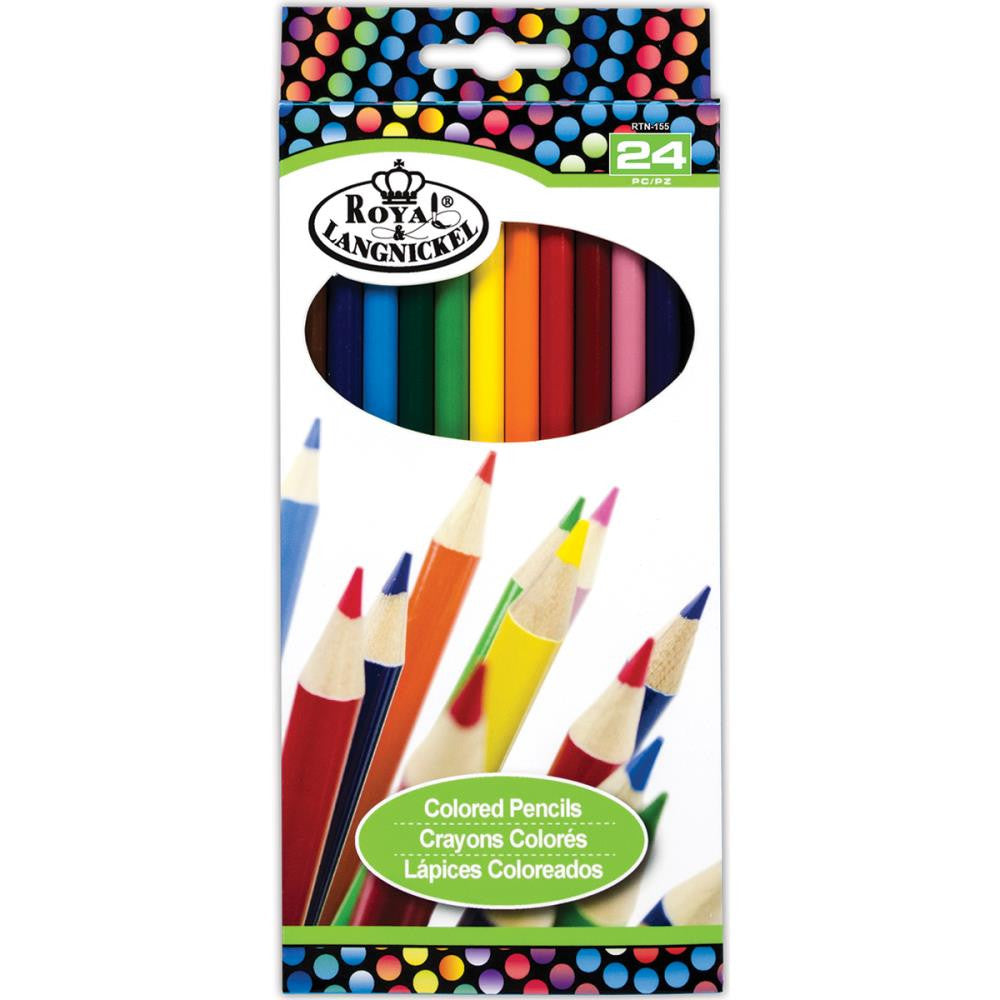 Royal &amp; Langnickel COLORED PENCILS 4&quot;X10&quot; 24pc - Scrapbook Kyandyland