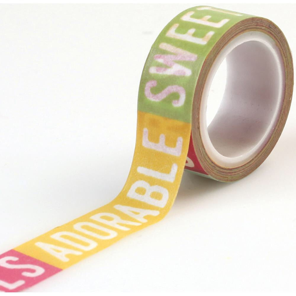 Echo Park Petticoats &amp; Pinstripes GIRL WORDS Decorative Washi Tape