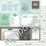 BABY BOY 12"X12" Scrapbook Customs Paper - Scrapbook Kyandyland