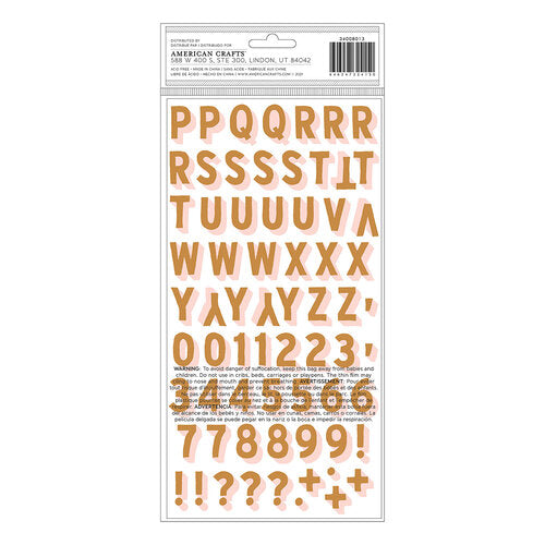THICKERS Jen Hadfield Peaceful Heart MINDFUL Alphabet Stickers