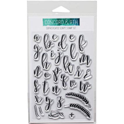 Concord & 9th SOPHISTICATED SCRIPT Stamp Set 32 pc.
