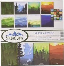 Reminisce SCENIC VIEW 12&quot;X12&quot; Scrapbook Kit 10pc Scrapbookrus